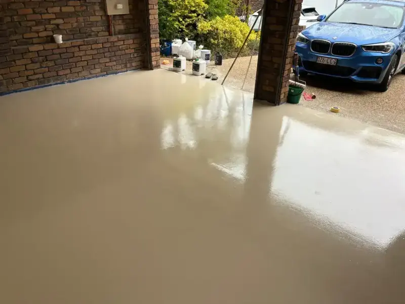 Glossy Charcoal Solid Epoxy Floor
