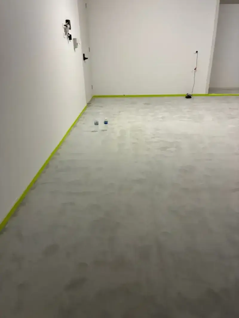 Untreated concrete surface before sealing
